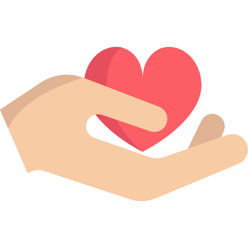 Hand holding a heart